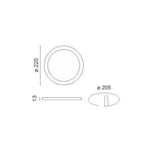 ΧΩΝΕΥΤΟ ΛΕΠΤΟ LED ΟΡΟΦΗΣ 20W 6000K