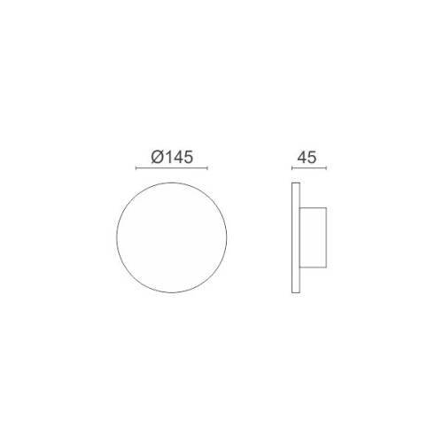 ΑΠΛΙΚΑ ΤΟΙΧΟΥ LED 8W 3000K