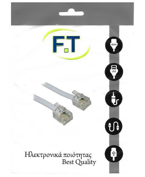 FTT16-302 WHITE Τηλεφωνική καλωδίωση 2.5m