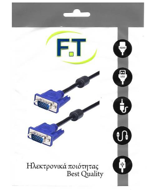 FTT16-629 ΚΑΛΩΔΙΩΣΗ VGA-VGA M-M 15PIN 10m