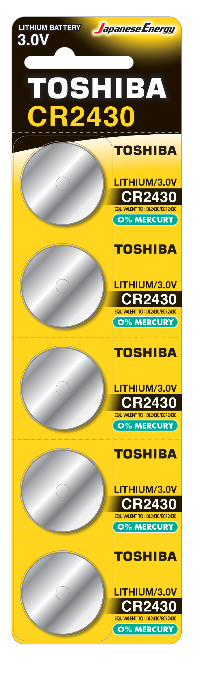 Toshiba CR2430 (blister 5 pcs) - CR2430 PW BP-5N