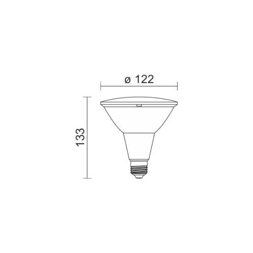 ΛΑΜΠΤΗΡAΣ LED E27 15W ΜΠΛΕ PAR 38