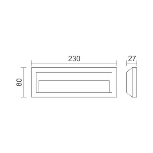 ΑΠΛΙΚΑ LED ΕΞΩΤΕΡΙΚΟΥ ΧΩΡΟΥ 2W 3000K