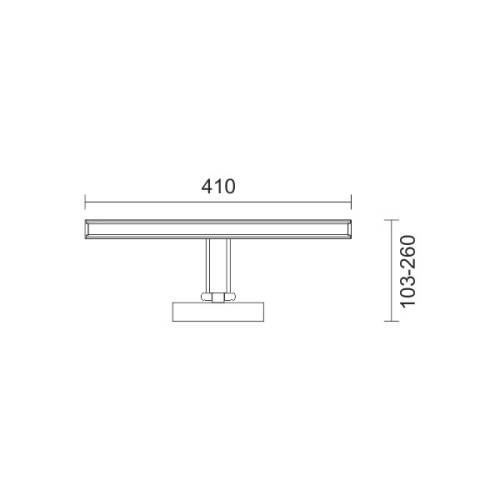 ΦΩΤΙΣΤΙΚΟ ΛΟΥΤΡΟΥ LED ΡΥΘΜΙΖΟΜΕΝΟ 9W 4000K
