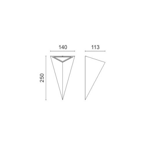 ΑΠΛΙΚΑ ΤΟΙΧΟΥ LED 7W 3000K