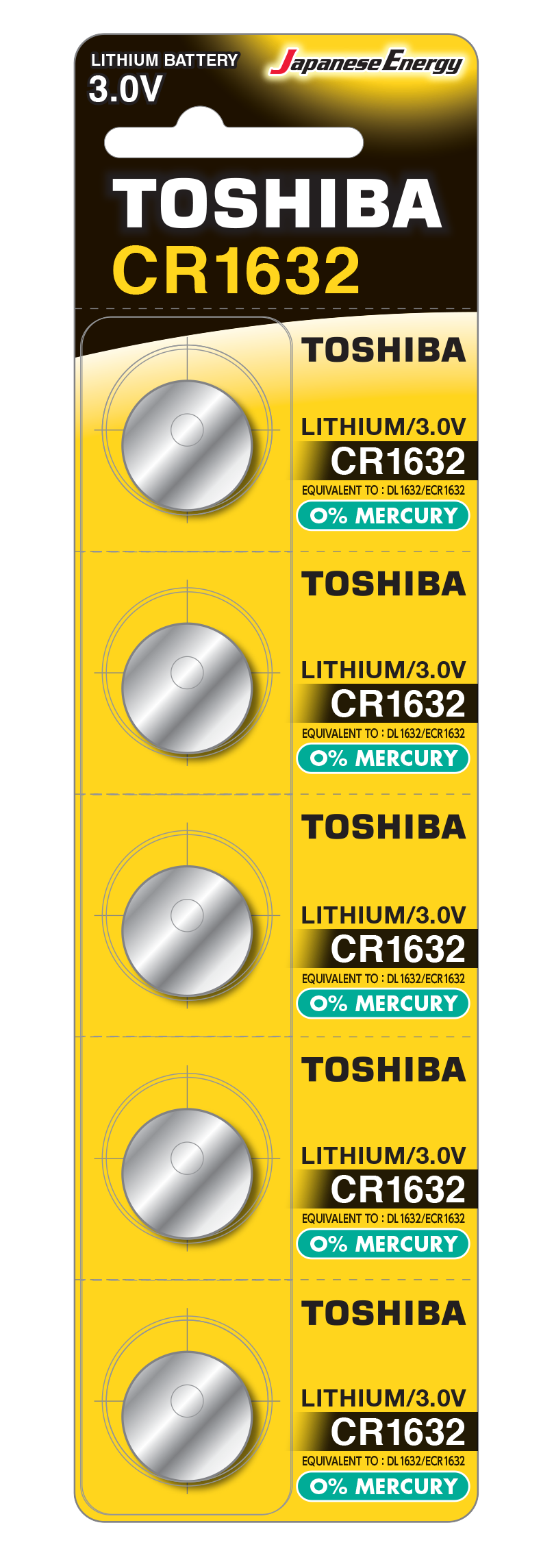 Toshiba CR1632 (blister 5 pcs) - CR1632 PW BP-5N