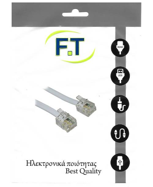 FTT16-301 WHITE Τηλεφωνική καλωδίωση 1m