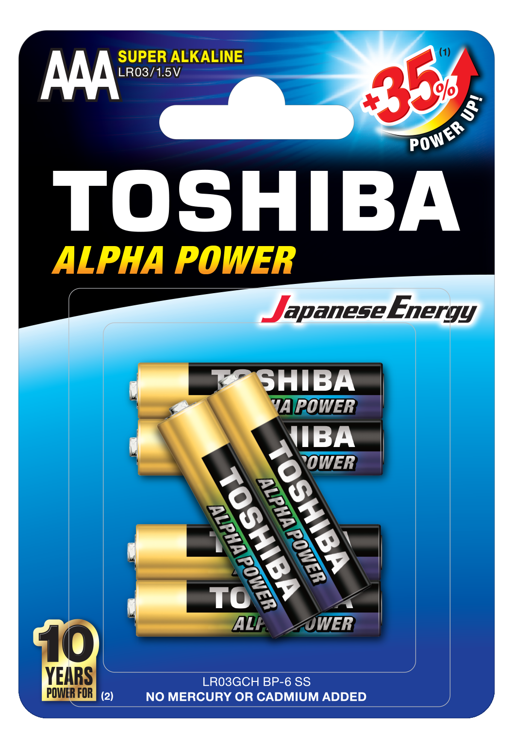 Toshiba Alpha Power AAA (blister 4+2 pcs) - LR03GCH BP6